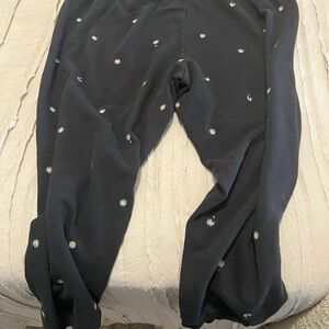 Peace Love World Black Drawstring Lounge Pants